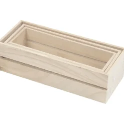 Trälådor, H: 6,5+7+7,5 cm, L: 22+23,5+25 cm, B: 7+8,5+10 cm, 3 st./ 1 set