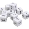 Tärningar med siffror, H: 1,5 cm, L: 1,5 cm, B: 1,5 cm, färger kan variera , 12 st./ 1 påse