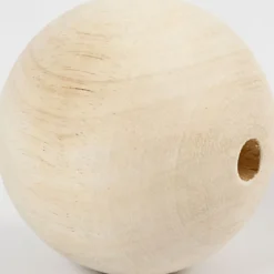 Träpärlor, Dia. 80 mm, Hålstl. 12 mm, 1 st.