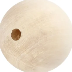 Träpärlor, Dia. 80 mm, Hålstl. 12 mm, 1 st.