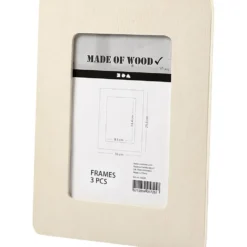 Träramar, stl. 16x21,5x0,8 cm, 3 st./ 1 förp.