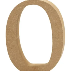 Träsiffra, 0, H: 8 cm, tjocklek 1,5 cm, 1 st.