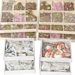 Trästickers, H: 40-50 mm, B: 15-45 mm, Innehållet kan variera , 600 st./ 1 förp.