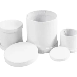 Trumaskar, stl. 4x4 + 5x5 + 6,5x7 cm, vit, 1 set