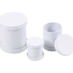 Trumaskar, stl. 4x4 + 5x5 + 6,5x7 cm, vit, 1 set
