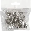Upphängningskrokar, Dia. 13 mm, Hålstl. 5 mm, silver, 25 st./ 1 förp.