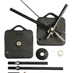 Urverk, platta max. 3 mm, svart, 1 set