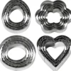 Utsticksform, Blomma, cirkel, hjärta och ägg, stl. 8 cm, 20 st./ 1 förp.