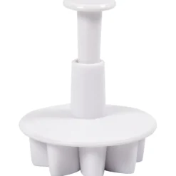 Utsticksform med prägel, blomma, Dia. 2,3+2,8+3,6+4,4 cm, vit, 4 st./ 1 förp.