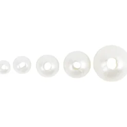 Vaxpärlor, Dia. 3-8 mm, Hålstl. 1,3-2,5 mm, ca. 5000, vit, pärlemor, 430 g, 700 ml/ 1 burk