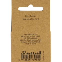 Vaxpärlor, Dia. 8 mm, Hålstl. 2,3 mm, pärlemor, 22 st./ 1 förp.