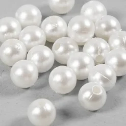 Vaxpärlor, Dia. 8 mm, Hålstl. 2,3 mm, pärlemor, 22 st./ 1 förp.