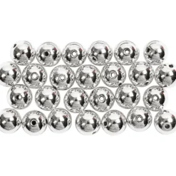 Vaxpärlor, Dia. 8 mm, Hålstl. 1 mm, silver, 50 st./ 1 förp.