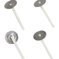 Vekar för ljus i behållare, Lämplig för behållare med en diameter på 20–65 mm, L: 3,5 cm, tjocklek 2 mm, 100 st./ 1 förp.