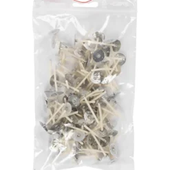Vekar för ljus i behållare, Lämplig för behållare med en diameter på 20–65 mm, L: 3,5 cm, tjocklek 2 mm, 100 st./ 1 förp.