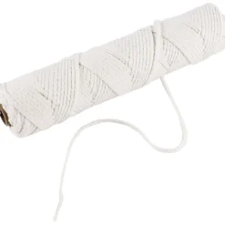 Veke till stearin, Lämplig för ljus med en diameter på 50–70 stöpta i stöpform, B: 2 mm, 100 g, 80 m/ 1 rl.