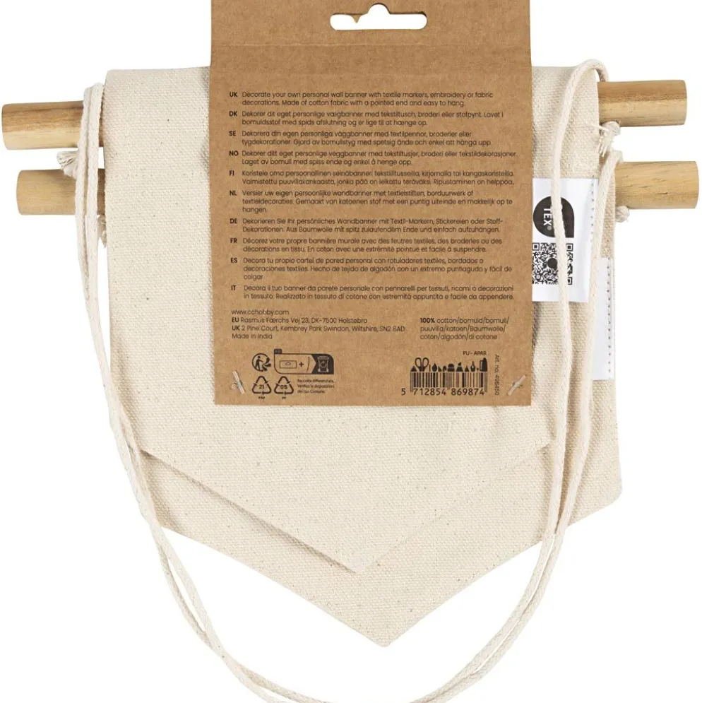 Väggbanner, Spetsig form, H: 16,5 cm, B: 15 cm, 300 g, ljusnatur, 2 st./ 1 förp.