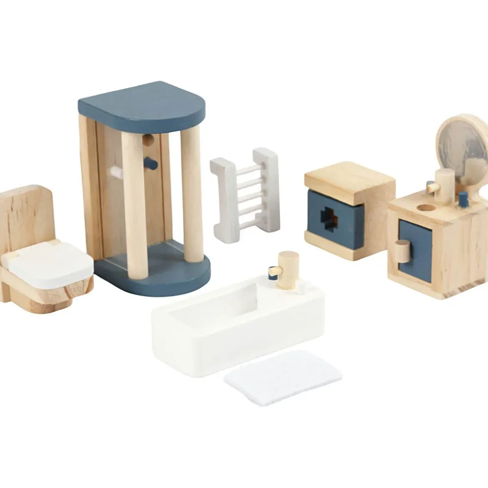 VIGA Dockhus möbler, badrum, stl. 2x2x7,5 cm, 7 delar/ 1 set