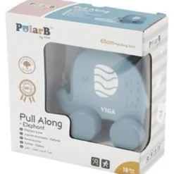 VIGA dra-elefant, stl. 11 cm, blå, 1 st.