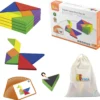 VIGA Magnetiskt Tangram-Spel, H: 1 cm, L: 10 cm, B: 10 cm, 35 delar/ 1 förp.
