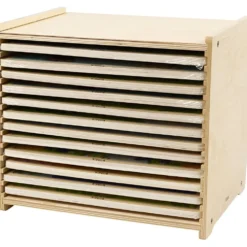 VIGA pusselhylla med 12 pussel, H: 275, L: 315 mm, B: 235 mm, stl. 31x27x23 cm, 12X24 brickor, 12 delar/ 1 set