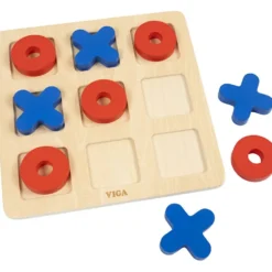 VIGA Tic Tac Toe, H: 0,9 cm, L: 22, B: 22 cm, 1 st.