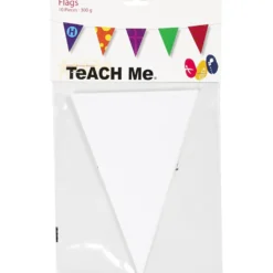 Vimplar, H: 20 cm, B: 14,5 cm, 300 g, vit, 10 st./ 1 förp.