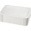 Vita fyrkantiga papptallrikar, stl. 20x13 cm, 250 st./ 1 förp.
