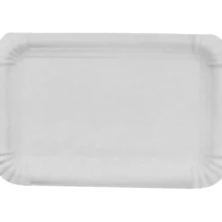 Vita fyrkantiga papptallrikar, stl. 20x13 cm, 250 st./ 1 förp.
