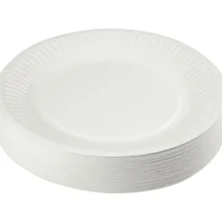 Vita papptallrikar, Dia. 18 cm, 100 st./ 1 förp.
