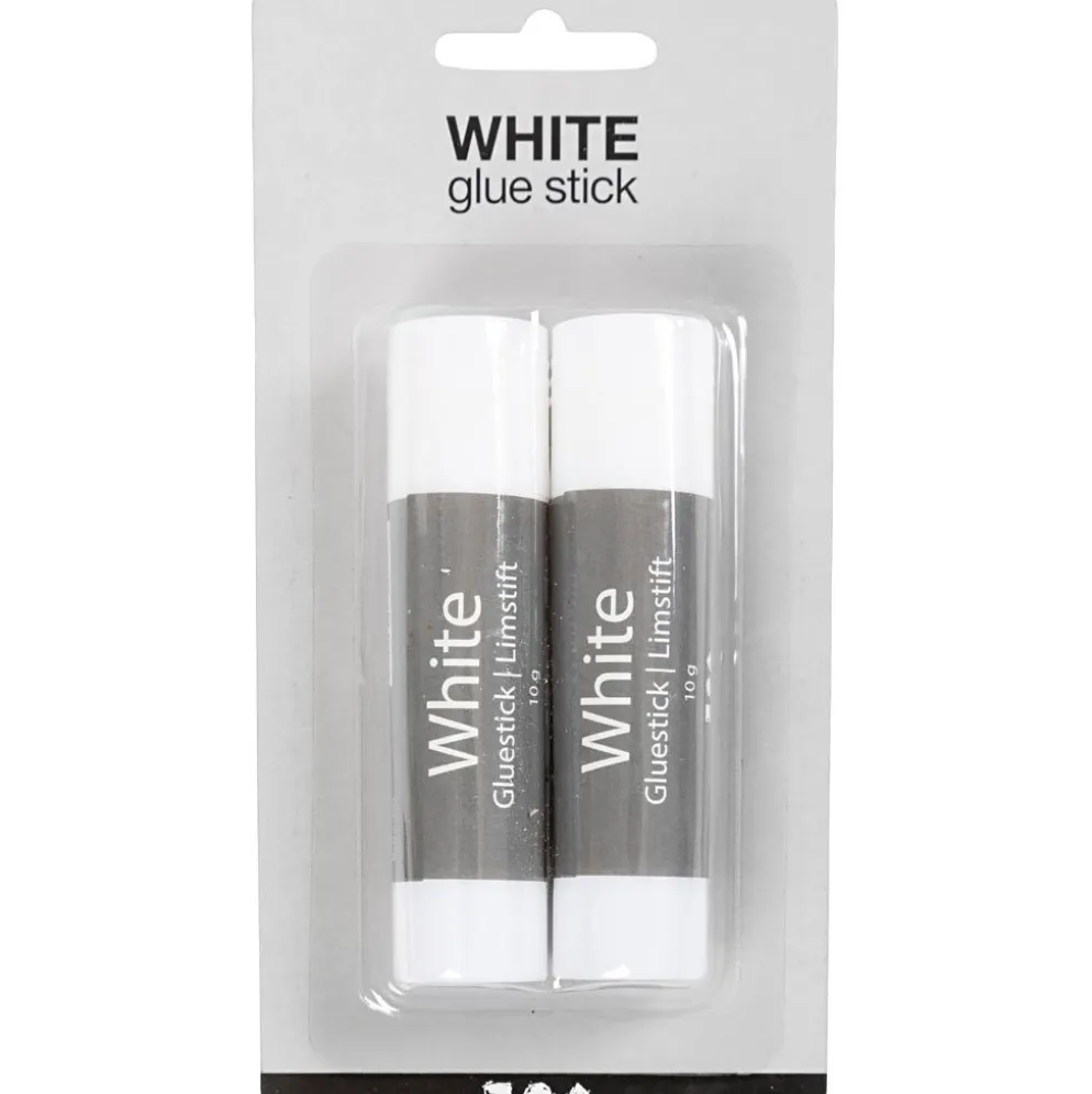 Vitt limstift, rund, 10 g, 2 st./ 1 förp.