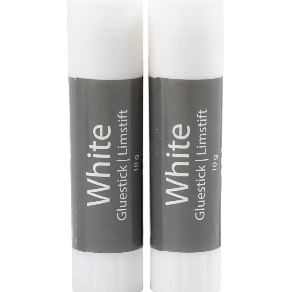 Vitt limstift, rund, 10 g, 2 st./ 1 förp.