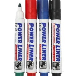 Whiteboardmarker, spets 4 mm, svart, blå, grön, röd, 4 st./ 1 förp.